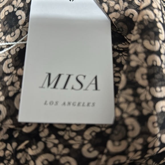 New Misa Los Angeles Blouse Size Small Shear lined blouse with shear Sleeves - Picture 6 of 8